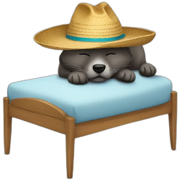 Dormir con sombrero emoji