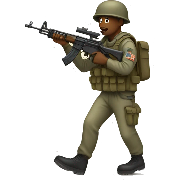 soldier carrying a rifle emoji
