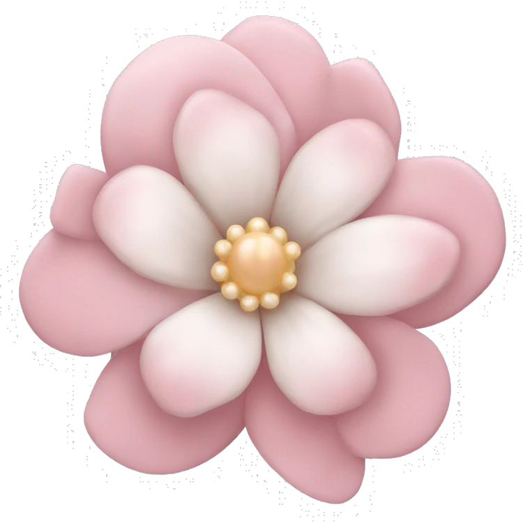 Pearl light pink flower emoji