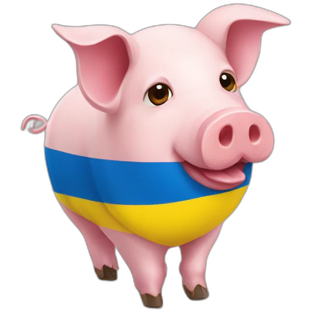 Ukraine flag pig emoji