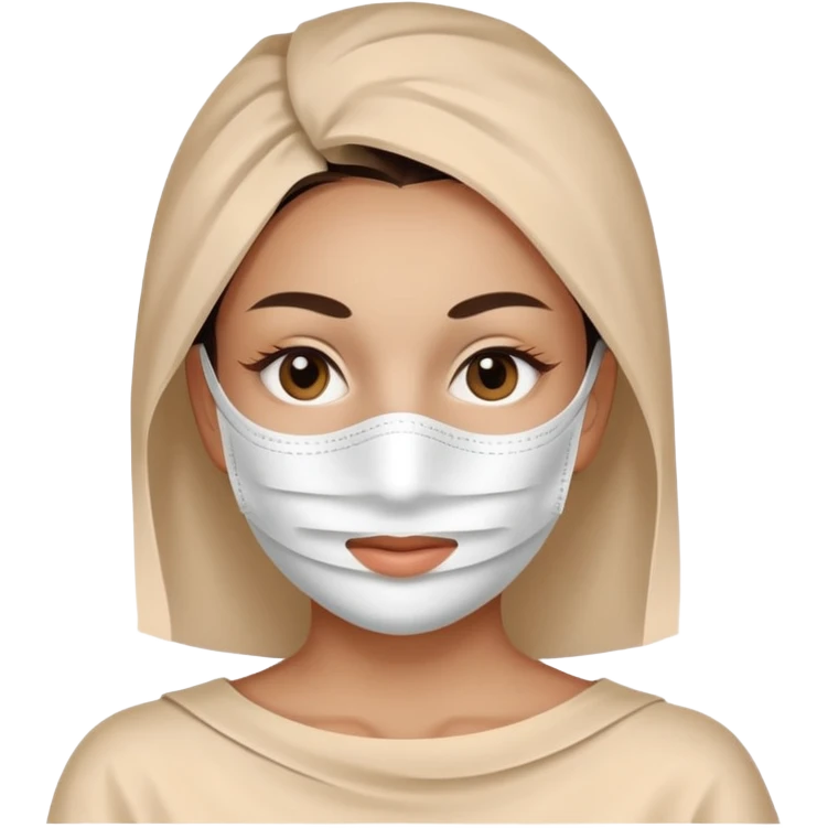 women beauty facial paper mask emoji