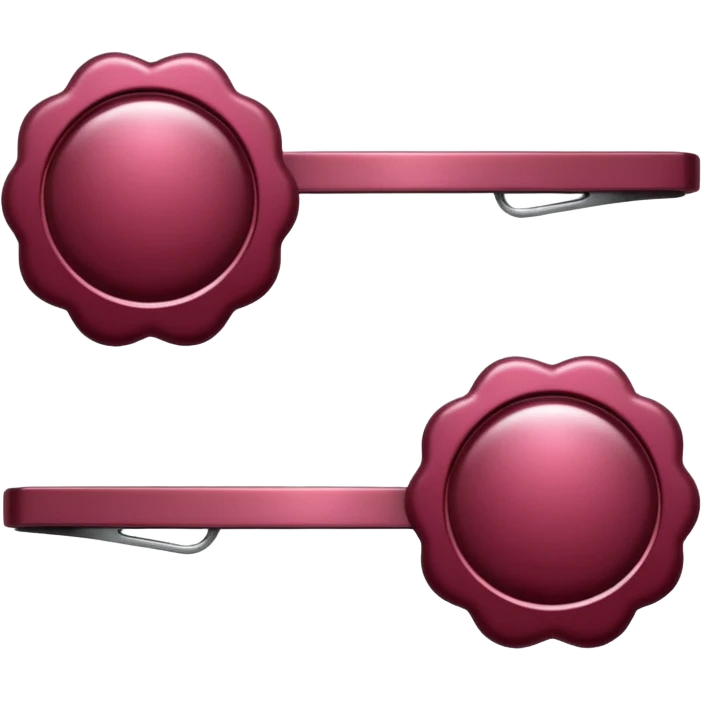 burgundy hairclips emoji