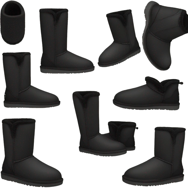 black ugg boots emoji