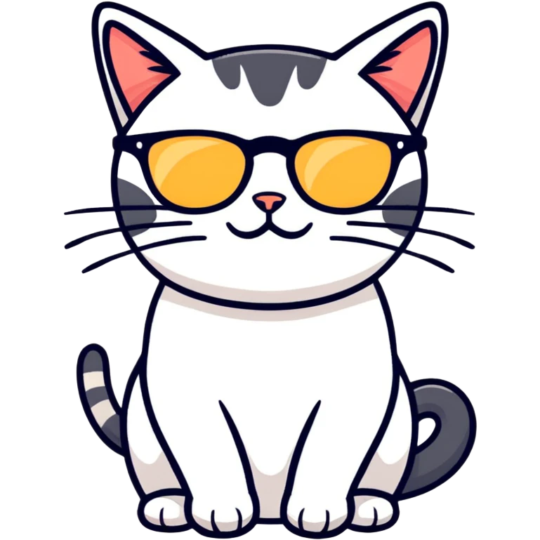 Cat with sunglasses emoji