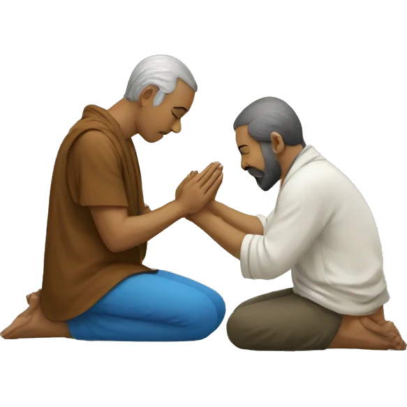 Guru praying and comdey emoji