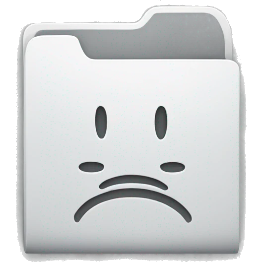 ios folder, color white emoji