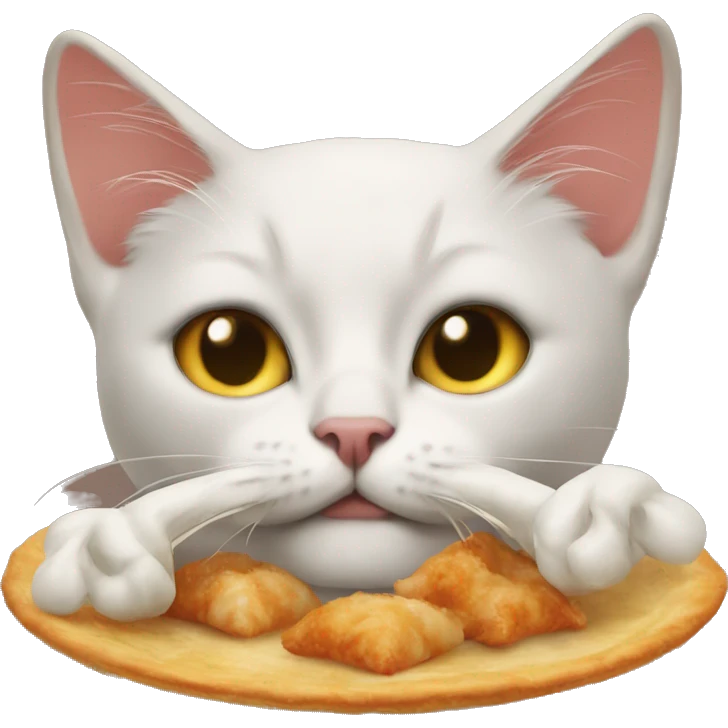 cat eating a crab rangoon  emoji
