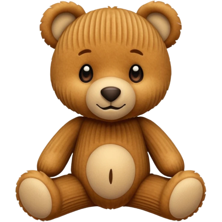 Corduroy texture teddy bear with ridges  emoji