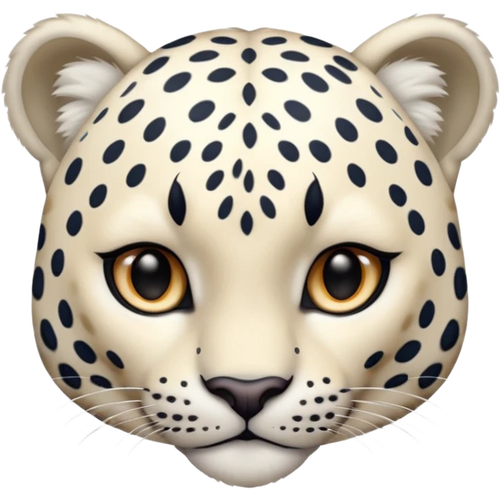 white leopard face emoji
