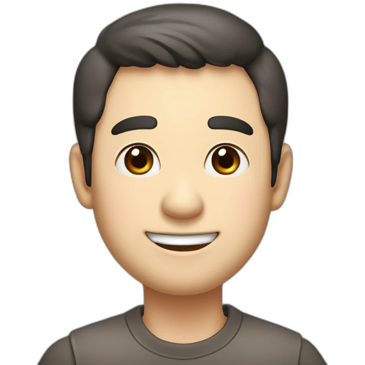 cute-dark-brown-haired-japanese-uncle-with-a-smiling,-thick-round-face,-slightly-droopy-eyes,-thin-eyebrows-and-a-large-head,-holding-a-colored-brush-and-a-graphite-pencil emoji