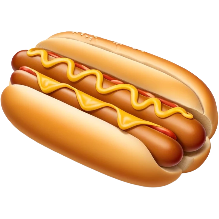 Plain hotdog in bun emoji