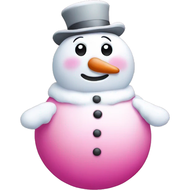 pink snowman emoji