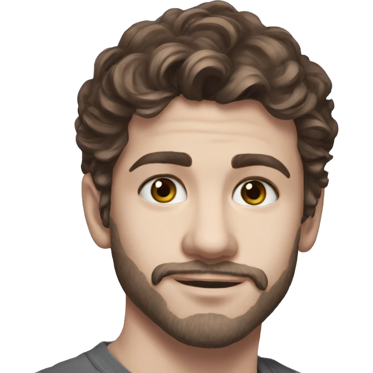 confident man with beard emoji