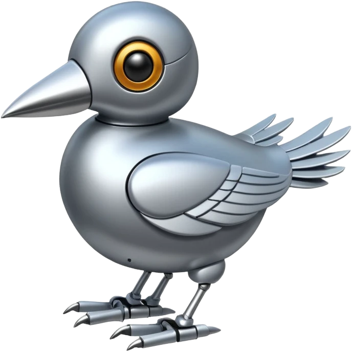 robotic bird emoji