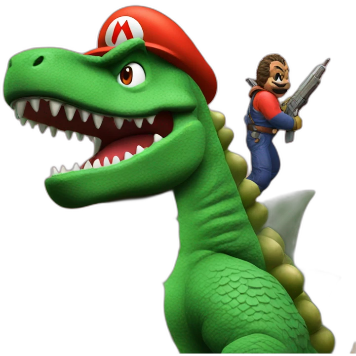 Mario v godzilla emoji