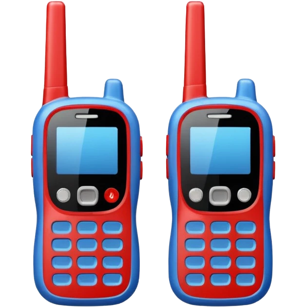 Walkie talkie pair (red & blue) emoji