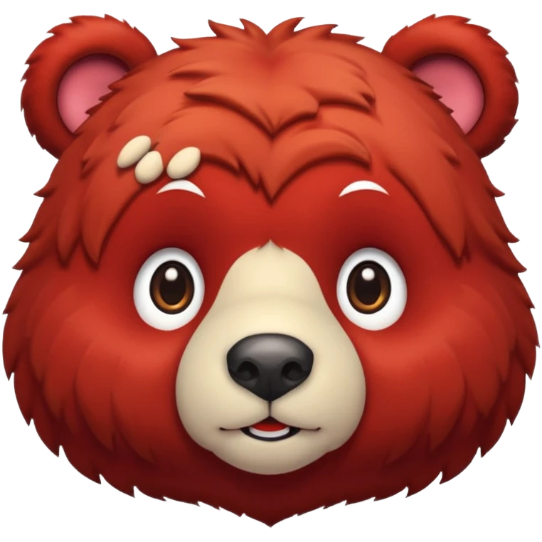 red bear face emoji