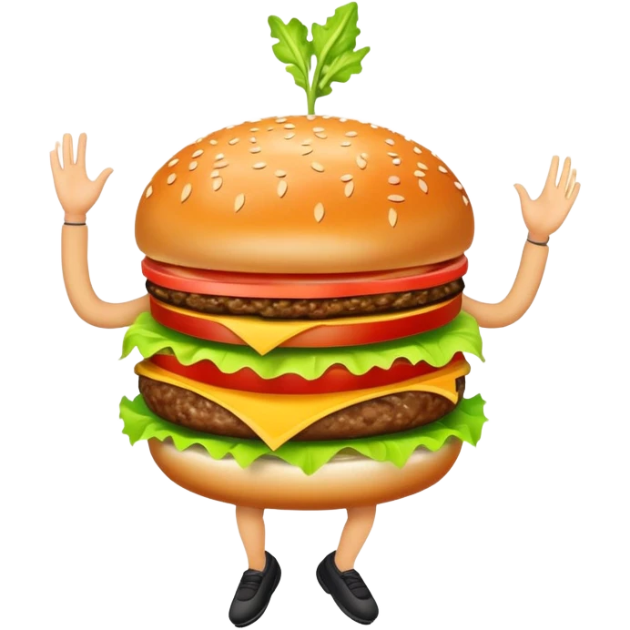 Dancing burger emoji
