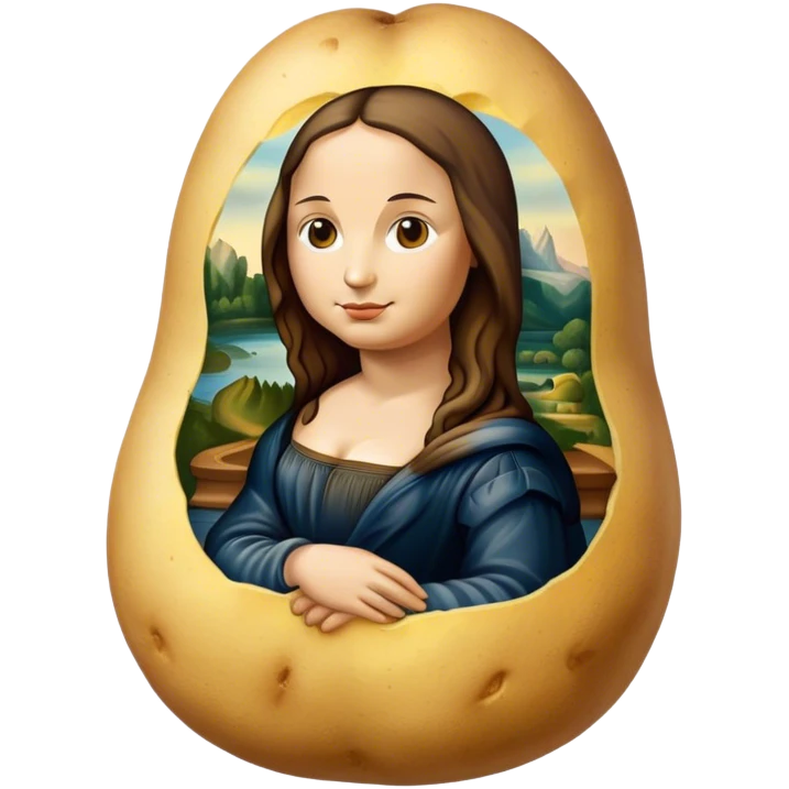 mona lisa potato art emoji