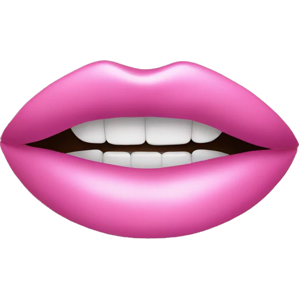 pink and shiny lipstick emoji