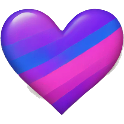 Bisexual pride heart emoji