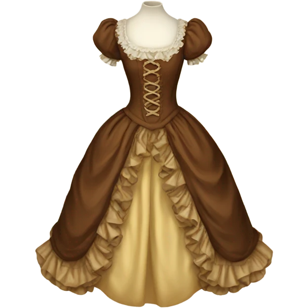 brown rococo dress emoji