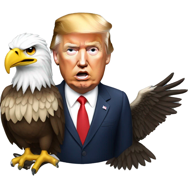 Donald trump with an eagle emoji