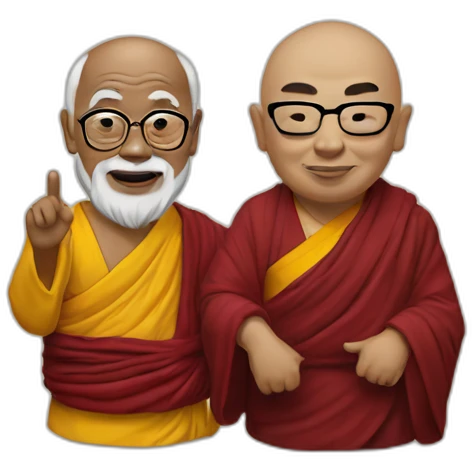 Dalai lama and gandi emoji