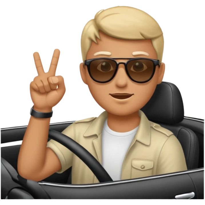 driving flipping off  emoji