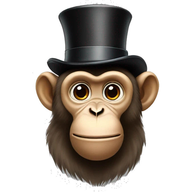 Monkey with a top hat  emoji