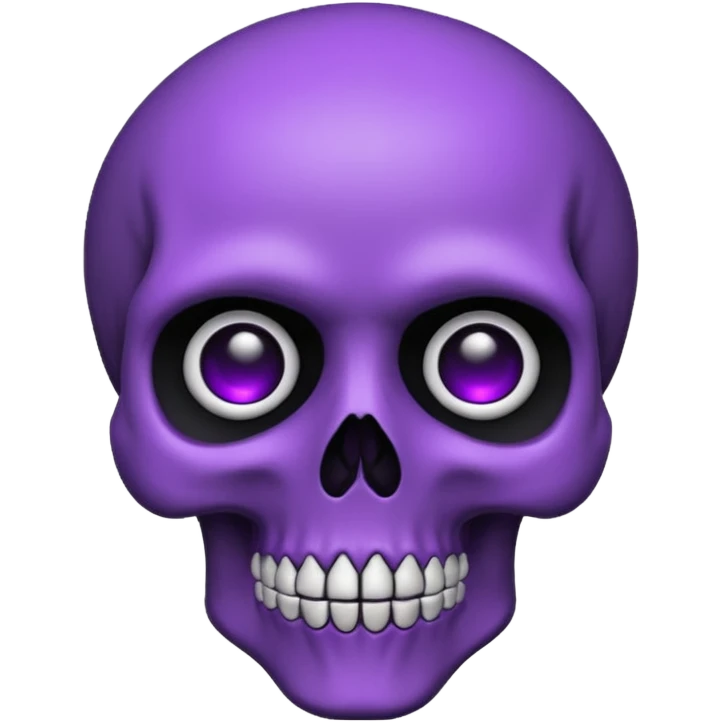 goth skull emoji with black and purple accents emoji