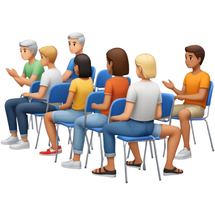 people facing away sitting in chairs emoji