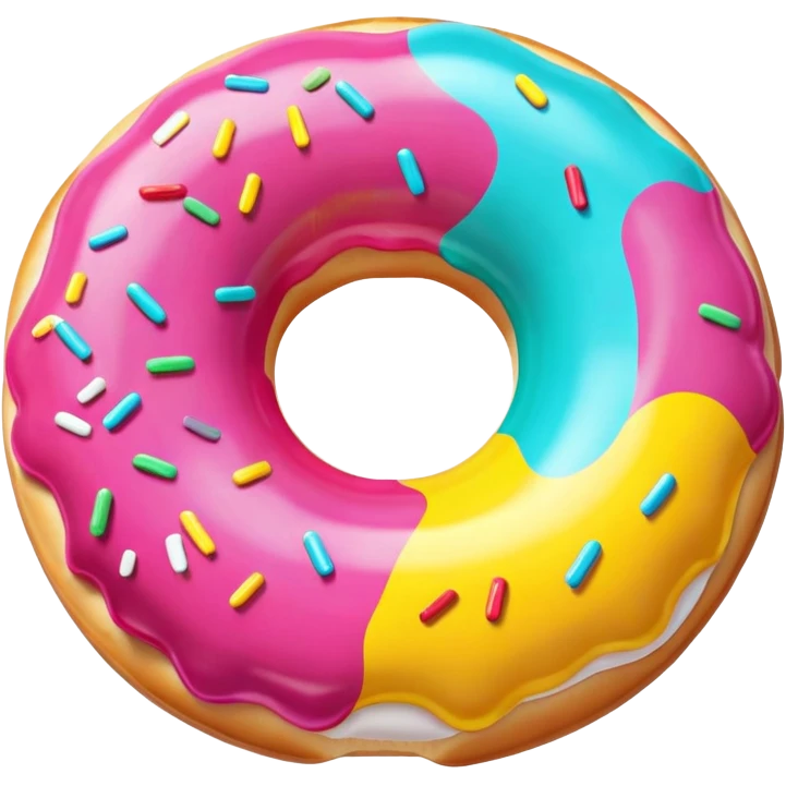 colorful donut pool float emoji