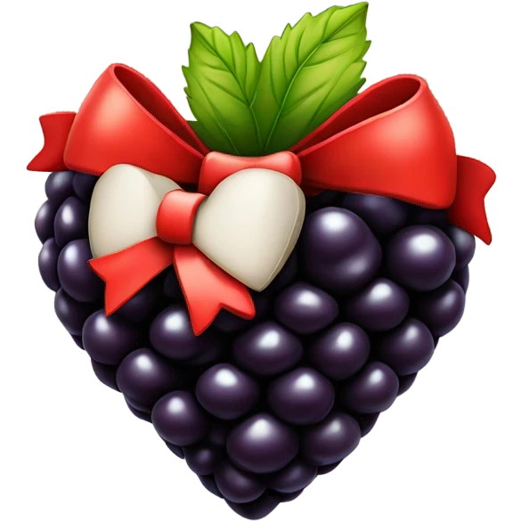 BlackBerry heart with red bow emoji