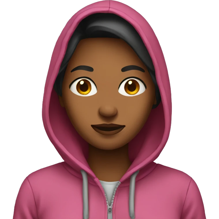Women wearing a hoodie  emoji