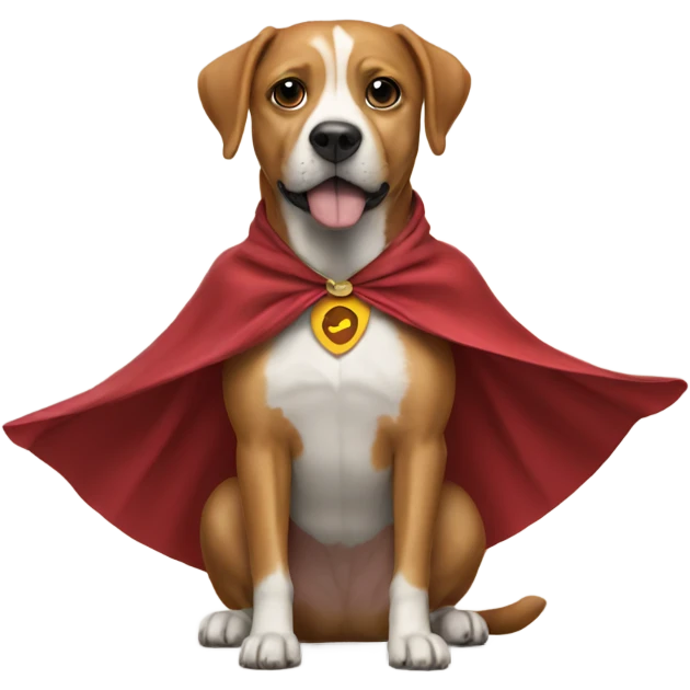 Dog wearing a cape emoji