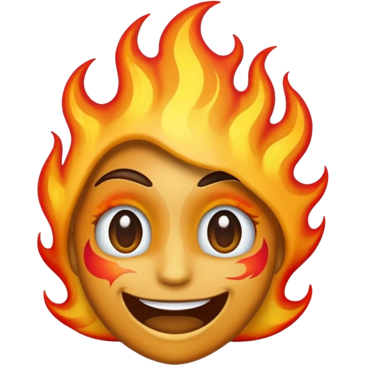 Emoji representation of a custom paint job with flames and metallic gradient emoji