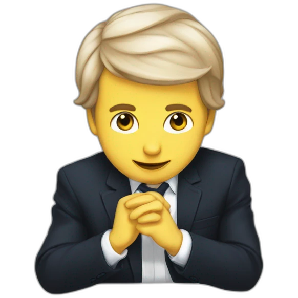 macron qui fait un bisous a Zemour emoji
