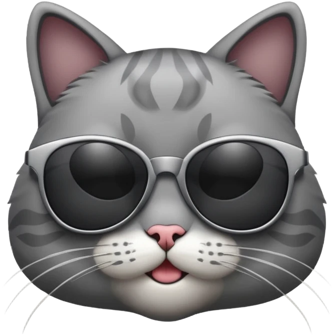 Cat with sunglasses emoji