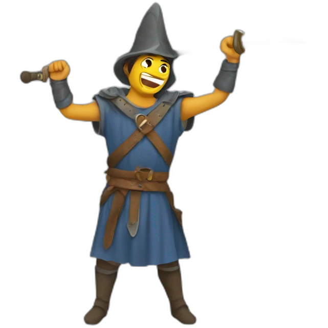 medieval sword-swallower emoji
