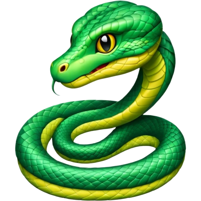 green viper cute emoji