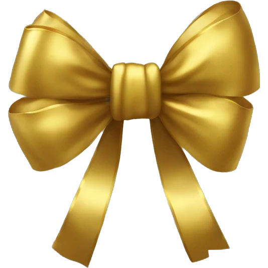 Gold bow emoji