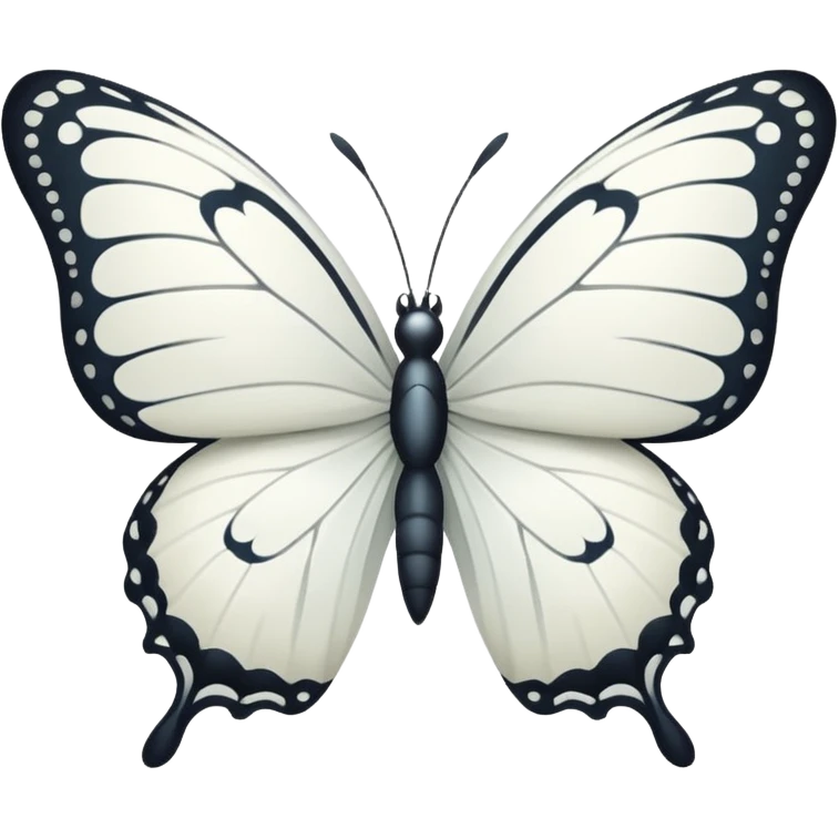 all White butterfly  emoji