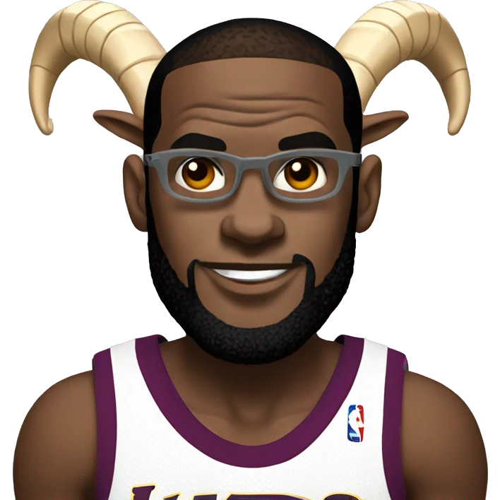 LeBron James mixed with goat emoji