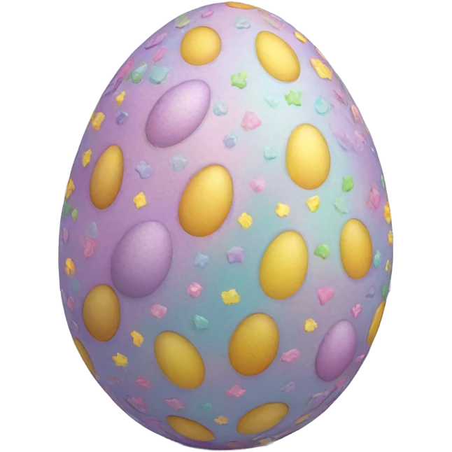Realistic detailed pastel decorated Easter egg emoji