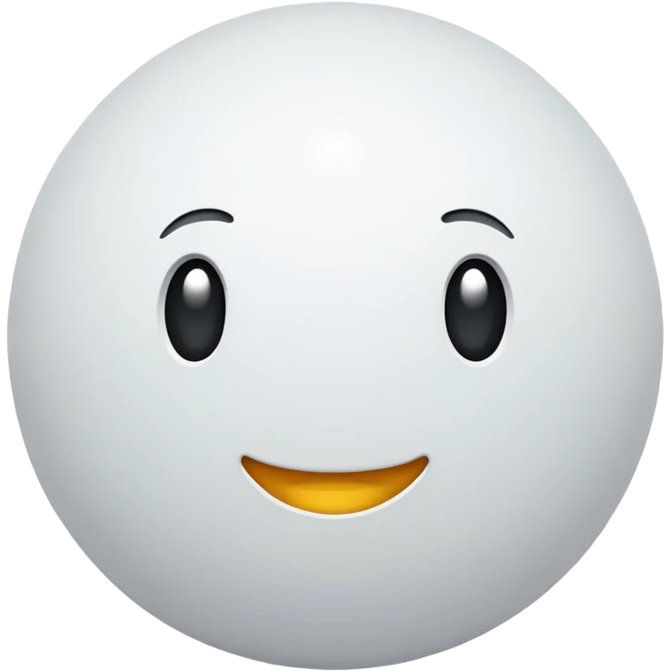 white color ball emoji