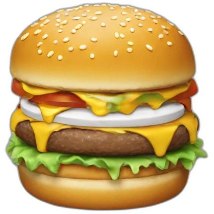 Homer Simpson mangeant un burger emoji