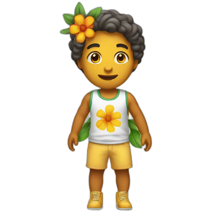 Coração-com flor emoji