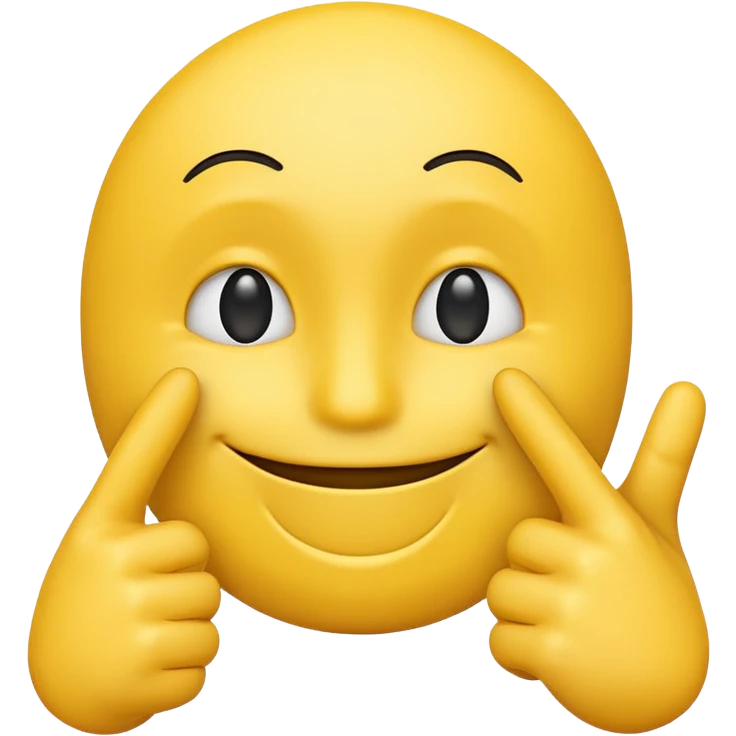 Shy and flirty male smiley emoji with two index fingers pointing towards eachother  emoji