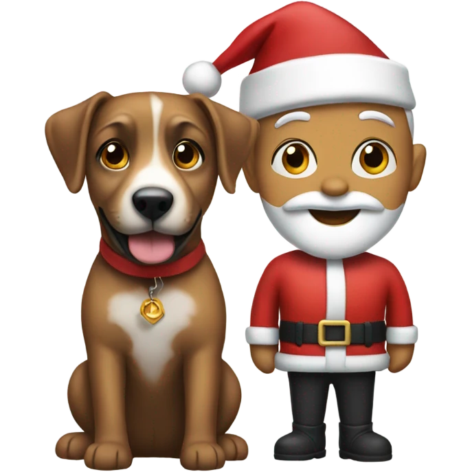 Bailey and Santa emoji